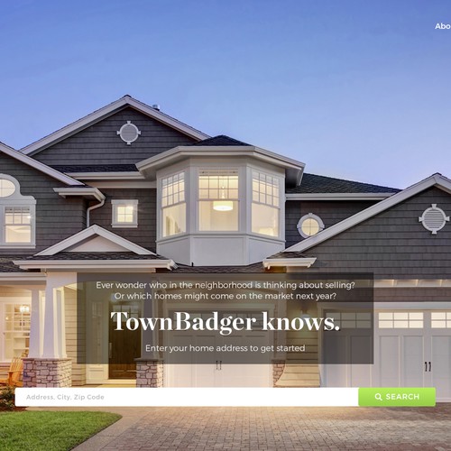 Design home landing page for new residential real estate site