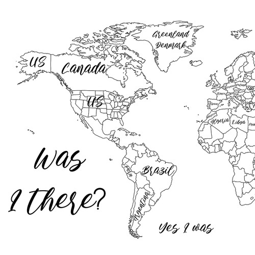 World Map Wall Art / Illustration