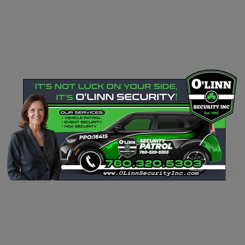 Signage design for a security firm