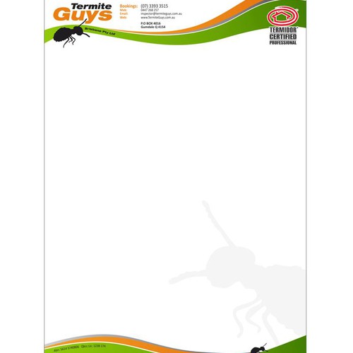 Design Stationery branding for a young, professional team of Termite Guys.