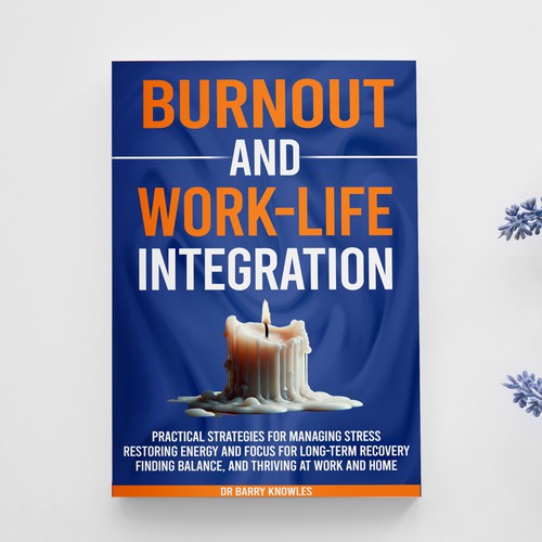 Burnout work life book cover design