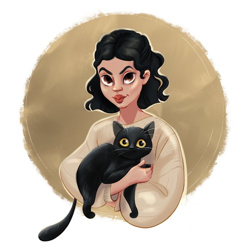 Portrait in cartoon style