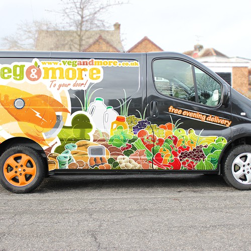 Veg & More needs an eye catching design for their van!  LARGE GUARANTEED PRIZE MONEY. Get creative!!