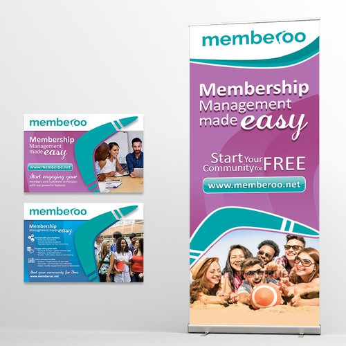 Rollup and Postcard for a membership programme