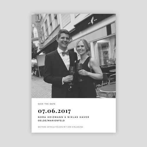 Modern and Minimalist 'Save the Date' Wedding Invitation Card Design