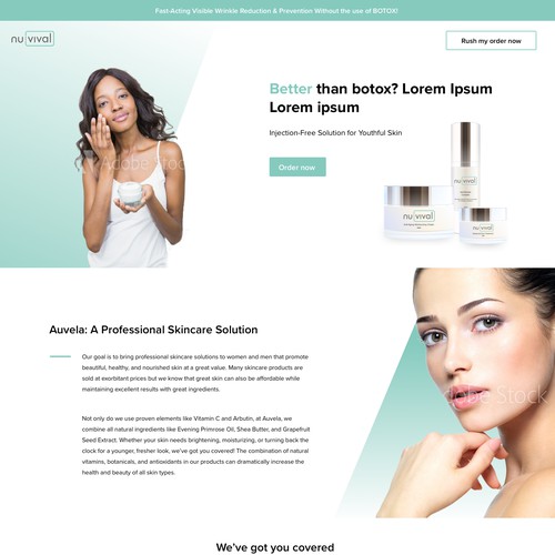 Landing page - Skincare 