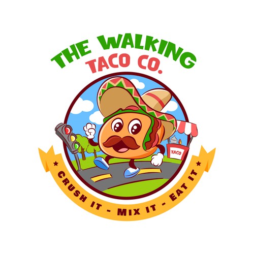 Taco Logo Concept for The Walking Taco Co.