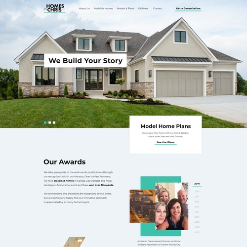 Homepage / Homes By Chris website