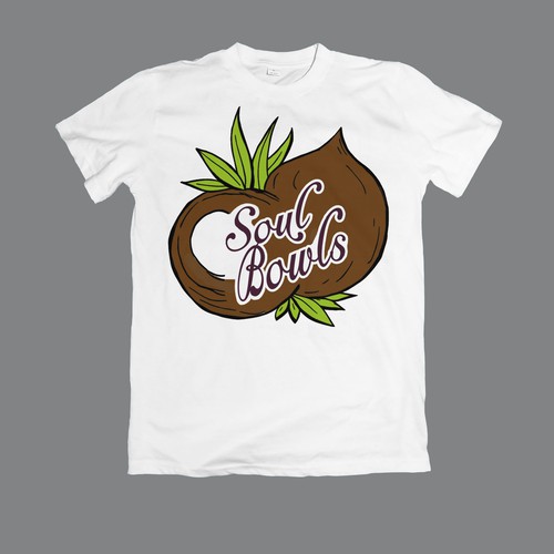 Coconut t-shirt design Soul Bowls
