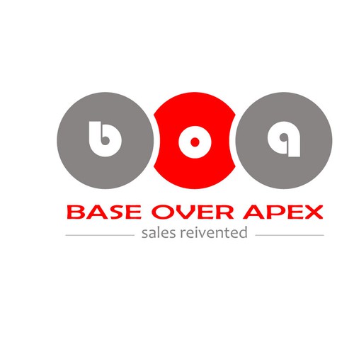 Create an iconic design for a New Innovative Professional Sales Training Company, Base Over Apex!