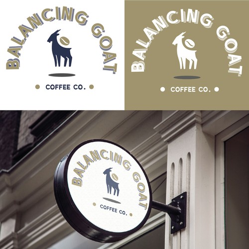 Meditate then Caffeinate! Design an awesome logo for Balancing Goat Coffee Co.