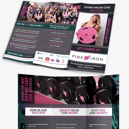 Easy franchising trifold, all text, logos, and layout already included!