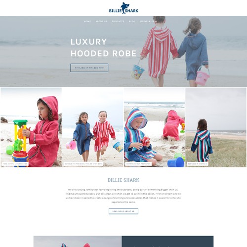 Billie Shark website design