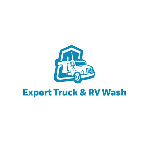 Expert Truck & RV Wash Logo Design