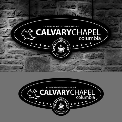 Signage for a Church chapel and also a Coffee Shop
