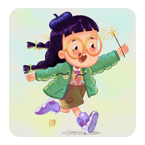 little girl and her dream