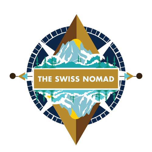 THE SWISS NOMAD- A logo design for minimalist adventurer.