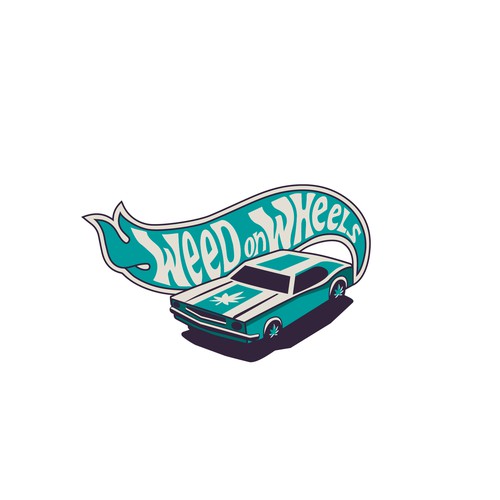 Weed on Wheel Logo Design