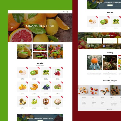 Grocery & Organic Food Shopify Website