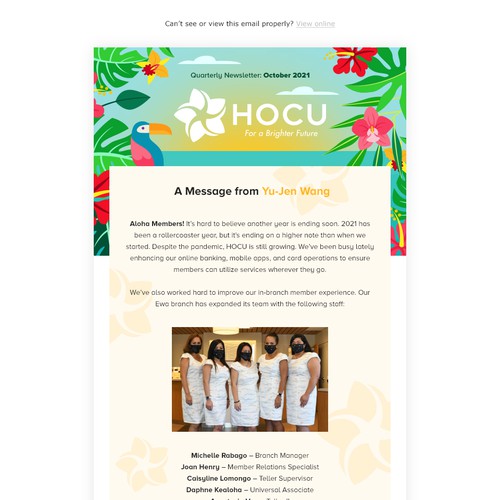 Email Design for HOCU