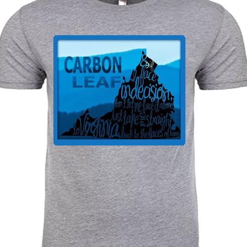 Design a "Virginia" T-SHIRT GRAPHIC for indie folk/rock band Carbon Leaf