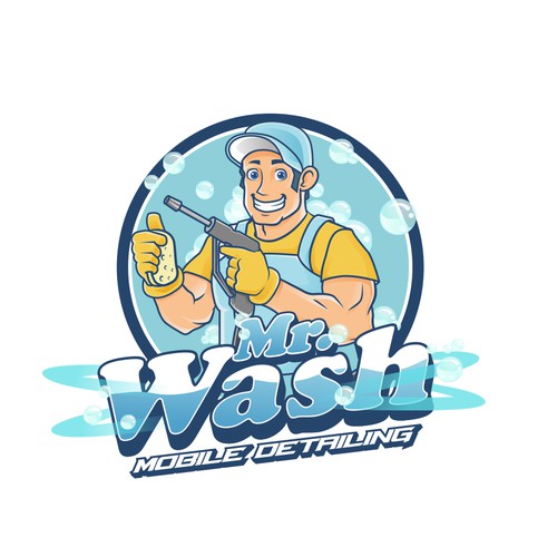 logo concept for Mr. Wash