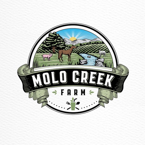 Vintage logo for a farm in Kenya