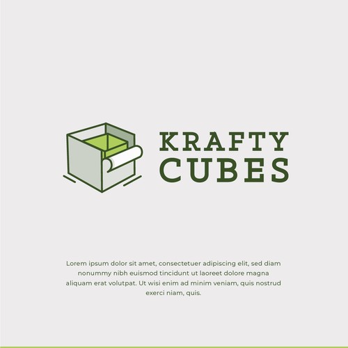 Crafted logo design for KraftyCubes