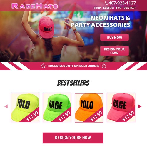 Bright and Bold homepage for party wear