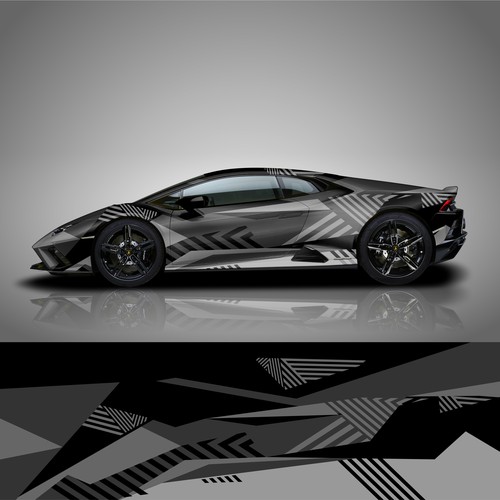 Black camouflage wrap design