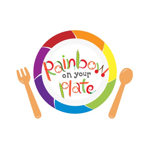 Create the next logo for Rainbow On Your Plate
