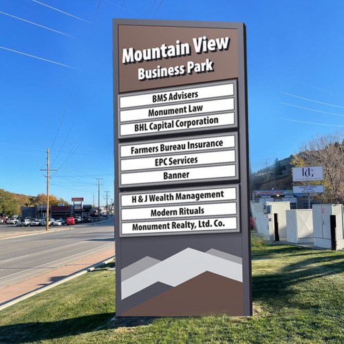 Sign for Mountain View Business Park.