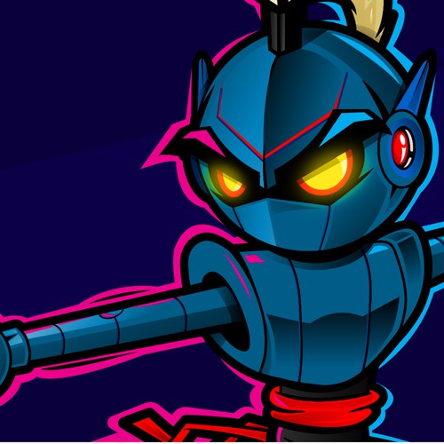 Character Design and Mascot Robot Ninja 