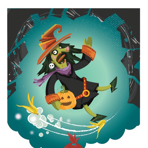Children's Storybook Illustration - "How To Catch A Witch" - meant foryoung children