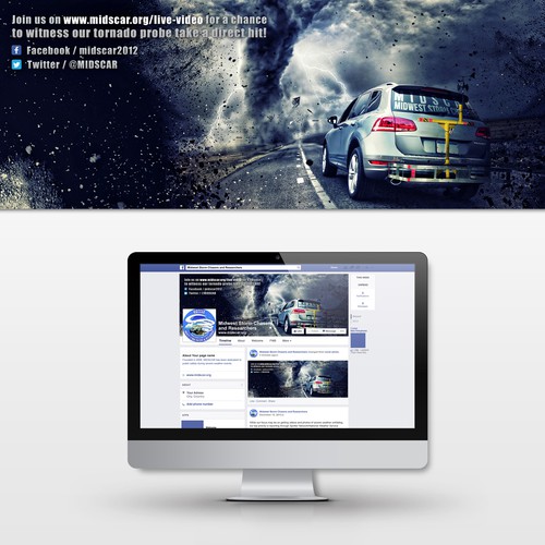 Create a captivating cover for a popular storm chasing team!