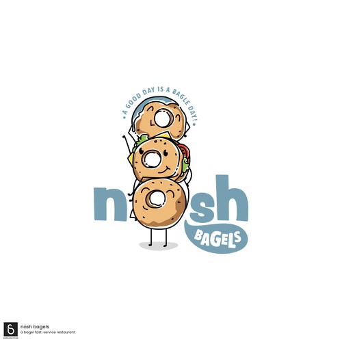 Cute Bagel / Donut Logo