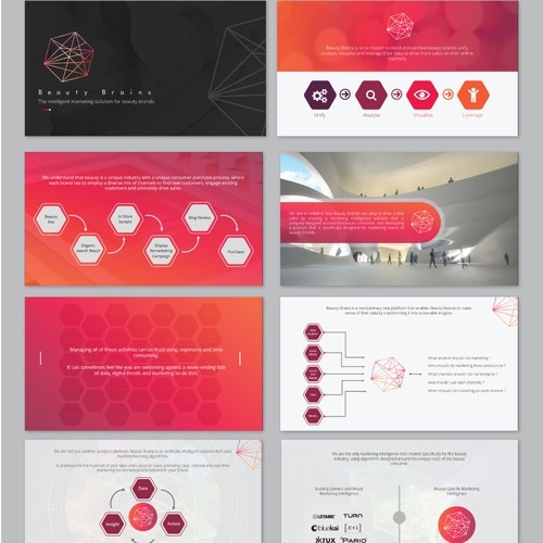 Stylish PowerPoint for an Exciting New Marketing Tech Startup