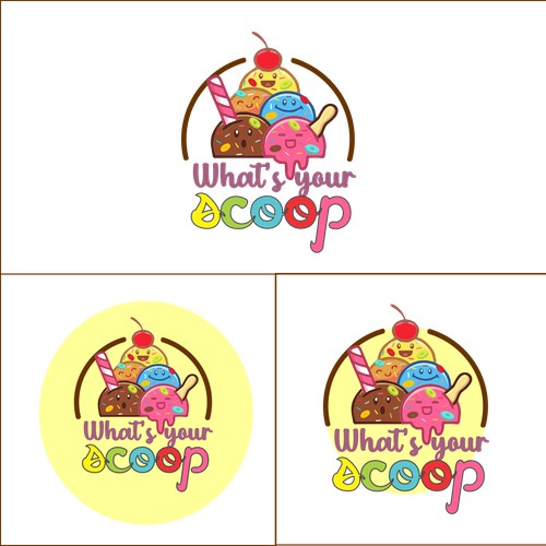 Ice cream shop logo