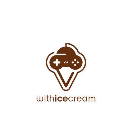 With Ice Cream - Logo