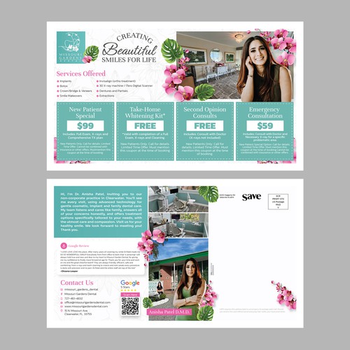 Postcard to attract New Patients to my Dental office