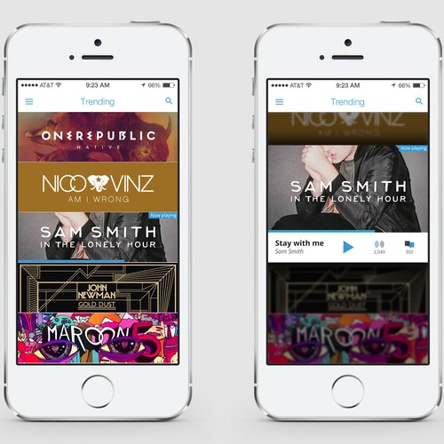Fun, Cool and Social! - Music App Redesign