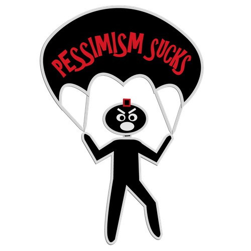 Pessimism Sucks Sky Diving Graphic