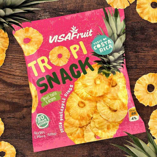 Concept packaging for dried pineapples