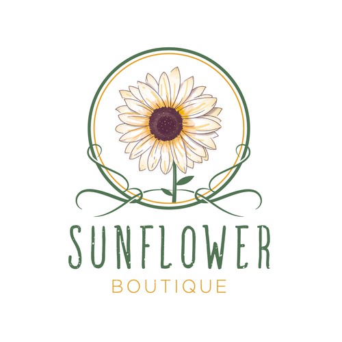 Sunflower Boutique Logo Design