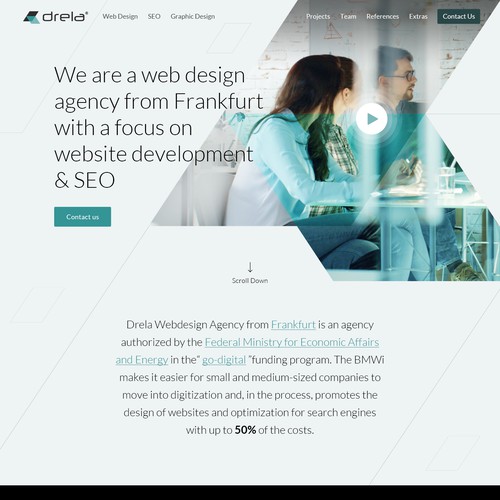 Frankfurt Design agency webpage