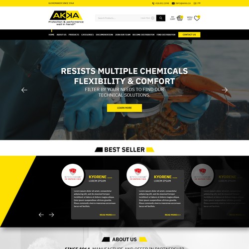 gloves ecommerce website design