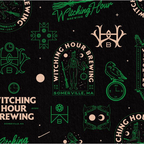 Witching Hour Brewing Logo & Brand Identity