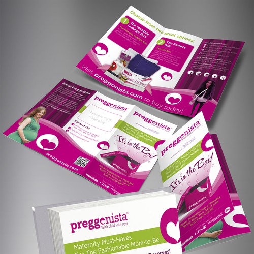 Create an ad + leaflet for our Gift Box for pregnant women!