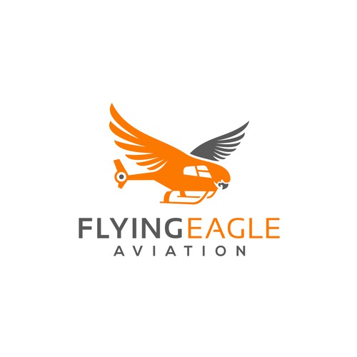 Create a memorable brand identity for the First Nations Helicopter company "Flying Eagle Aviation"