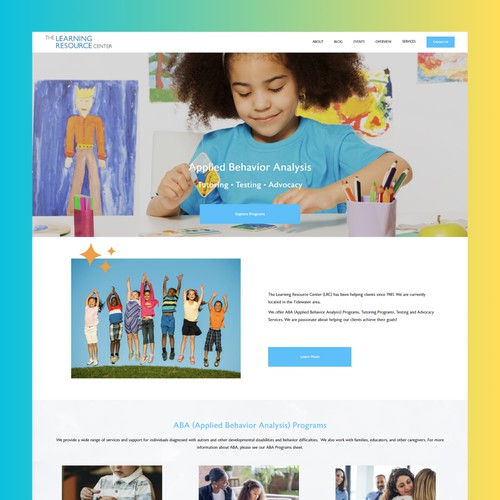 Squarespace Website for The Learning Resource Center